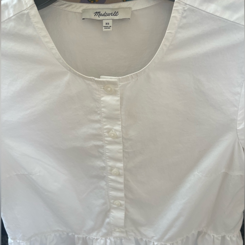 Madewell Studio Ruffle-Hem Top - Picture 7 of 8